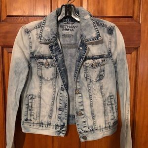 Bethany Mota distressed jean jacket